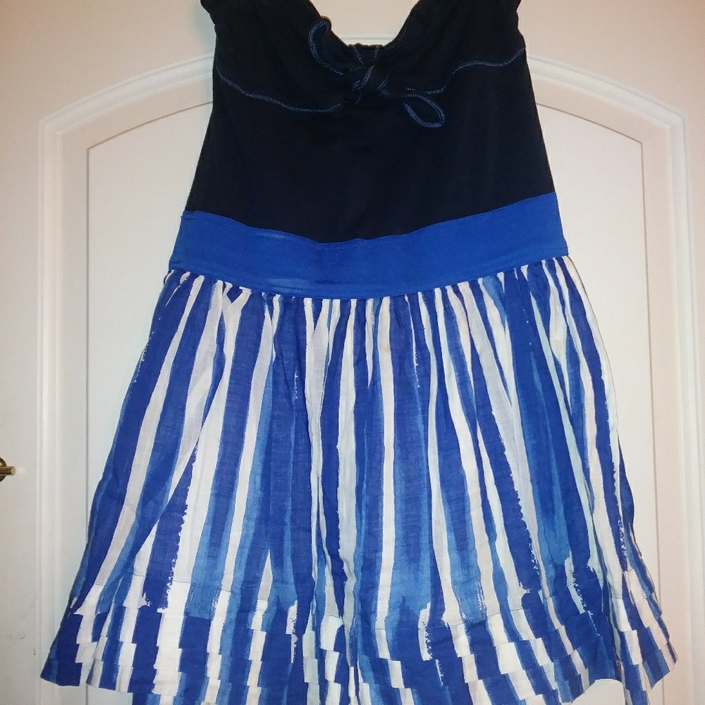 Hollister blue navy white summer dress! 🌸🌸